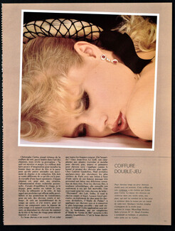 Cartier 1982 Earrings, Hairstyle Julien for Carita