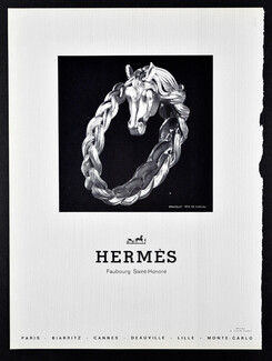 Hermès (Jewels) 1968 Bracelet "Tête de Cheval" Silver