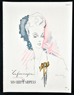 Van Cleef & Arpels 1945 La Fourragère, Pierre Simon, Vogue Libération