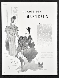 Benito 1945 Manteaux Marcelle Alix, Germaine Lecomte, Vogue Libération