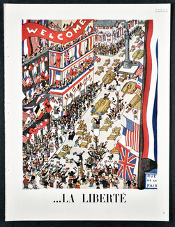 Ils respirent quoi ? ... La Liberté, 1945 - Vogue Libération, Défilé Rue de la Paix, Place Vendôme