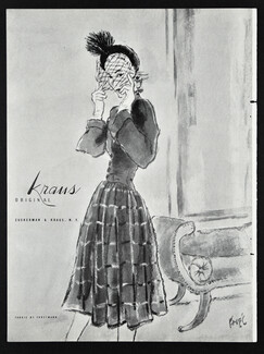 Zuckerman & Kraus 1947 Fashion Illustration