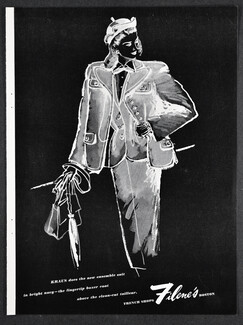 Kraus 1947 Filene's, Boston, Fashion Illustration