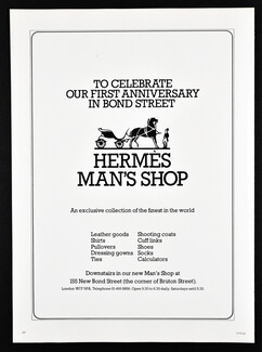 Hermès 1976 Bond Street Man's Shop, London