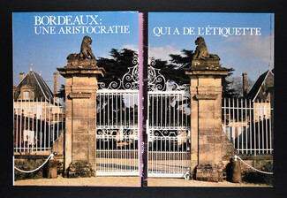 Bordeaux — Une aristocratie qui a de l'étiquette, 1987 - Bordeaux Wine Labels Les Grands Crus, 6 pages, 6 pages