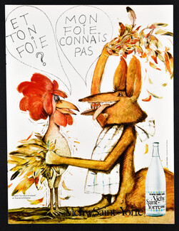 Vichy Saint-Yorre (Water) 1974 The Cockerel and the Fox, André Dahan