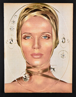 Veruschka 1968 Rhinestones, Vogue Beauty, Photo Franco Rubartelli
