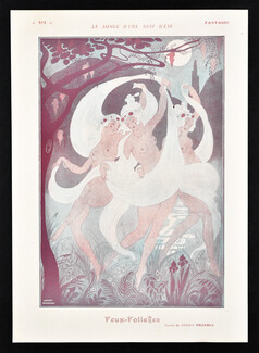 Feux-Follettes, 1919 - Gerda Wegener Three Graces, Nudes Dancers
