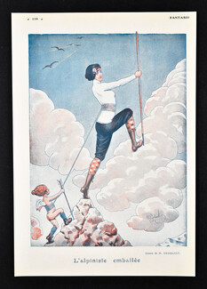 L'Alpiniste Emballée, 1916 - Gerbault Climber, Women In Sports
