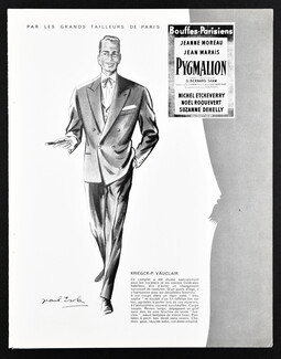 Kriegck (Tailor) & Paul Vauclair 1956 Men's Clothing, Paul Isola