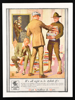 Hart Schaffner & Marx 1918 Sheridan, Men's Clothing, "Books Wanted"