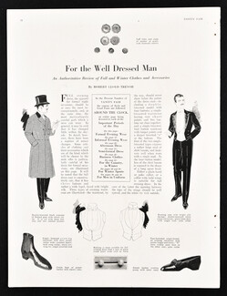 For the Well Dressed Man, 1918 - Men's Clothing, Dandy, 10 pages Complete Article, Text by Robert Lloyd Trevor, 10 pages
