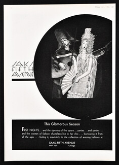 Saks Fifth Avenue 1930 Jean Dupas, The Glamorous Season, Spanish Traditional Costume