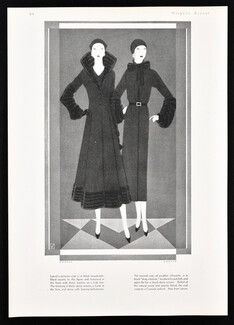 Jeanne Lanvin 1930 Black Coats, Reynaldo Luza