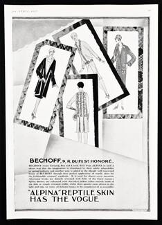 Emile Bechoff (Couture) 1927 Alpina Reptile Skin