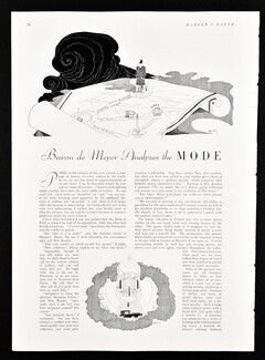 Baron de Meyer Analyses the Mode, 1927 - Demeyer & Charles Martin — Lanvin, Patou, Worth, Poiret, Suzanne Talbot, Jenny, Texte par Baron de Meyer, 7 pages