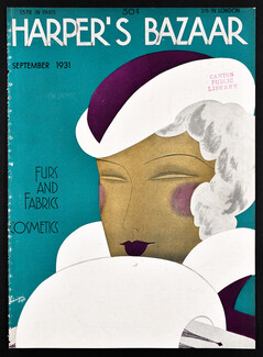 Harper's Bazaar, September 1931 Léon Bénigni, Art Deco Cover