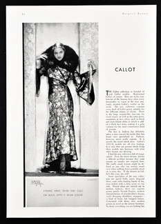 Callot Soeurs 1931 Evening Wrap, Photo Demeyer