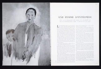 Une Femme d'Entreprise, 1957 - Helena Rubinstein, Portrait by Bérard with her son Roy Titus, Article, 5 pages