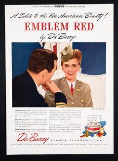 Du Barry - Richard Hudnut (Cosmetics) 1942 Emblem Red, Lipstick