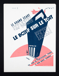Le Boeuf sur le Toit (Restaurant) 1929 Le Grand Ecart, Satomi (blue, pink)