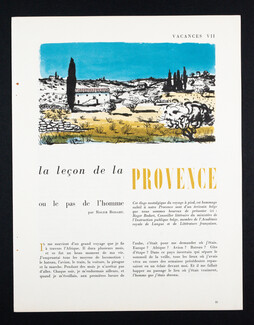 La Leçon de la Provence, 1955 - Jean-Denis Malclès, Texte par Roger Bodart, 4 pages