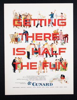Cunard Line (Ship Company) 1953 Getting There Is Half The Fun