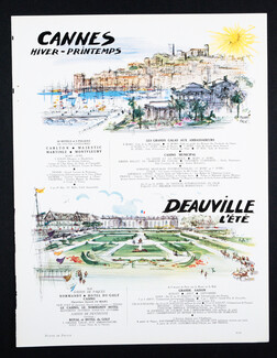 Cannes Hiver et Printemps, Deauville l'Été 1956 Hotels Casino, Pierre Pagès