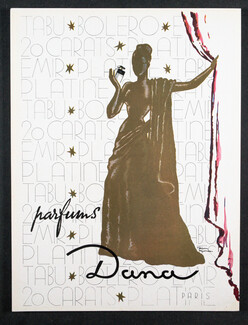 Parfums Dana 1946 Facon Marrec, Gold ink