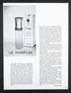 Réplique Le Parfum, 1965 - Raphaël (Perfumes), Text by Edwige Bouttier