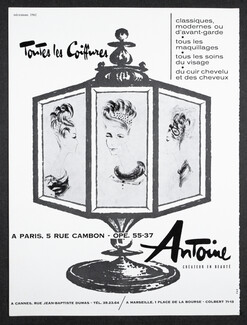 Antoine (Hairstyle) 1962 Dessins signés Antoine