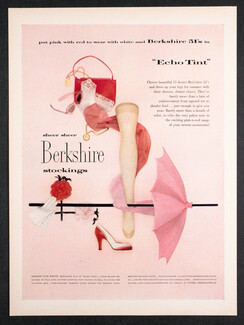 Berkshire (Hosiery) 1952 Stockings Echo Tint Pink Red