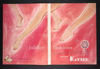 Kayser (Hosiery) 1955 Jubilee Fashions, Stockings, Gloves, 4 pages, 4 pages