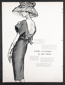 Lanvin Castillo 1961 Hervé Dubly, Fashion Illustration