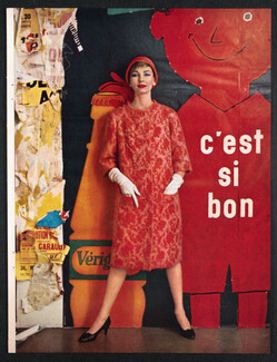 Pierre Cardin 1958 Poster Vérigoud by Savignac, Photo William Klein