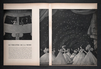 Le Théâtre de la Mode, 1946 - New York Balmain, Lelong, Schiaparelli, Hermes, Balenciaga, Dolls, Ronny Jacques, 4 pages