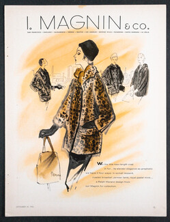 I. Magnin & Co. 1955 Ralph Marano, Fur Coat