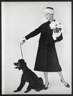 Seymour Fox 1956 Fashion Photography, Poodle, Photo Karen Radkai