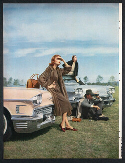 Cars and Furs 1957 Mink Polo Coat, Cadillac, Photo John Rawlings