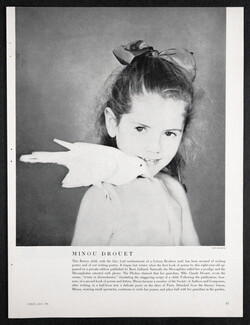 Guy Bourdin 1956 Portrait of Minou Drouet, American Vogue