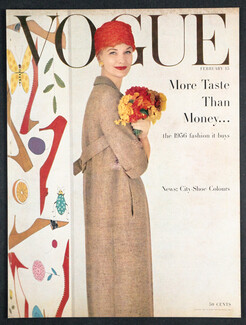 Vogue (USA) 1956 February 15, Screen designed by Mary Suzuki, Cover only