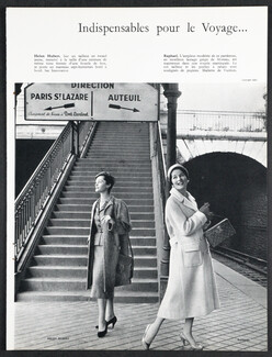 Helen Hubert, Raphaël 1957 Coats, Louis Vuitton Handbag, Photo Georges Saad
