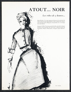 Jean Dessès 1957 Sekers, Fashion Illustration