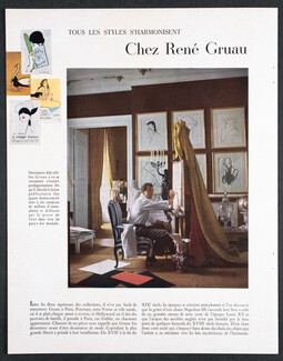 Chez René Gruau, 1951 - At René Gruau's Home, Portrait, Interior Decoration