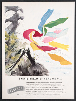 Textron Fabrics 1944 Marcel Vertès, Fashion Illustration
