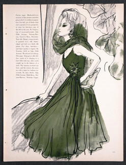 René Bouché 1961 Jane Derby, Great American Looks (green)