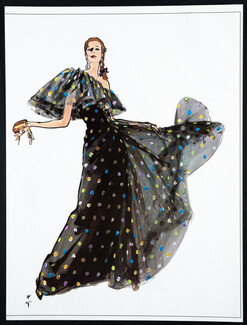 Chanel 1981 René Gruau, Fashion Illustration