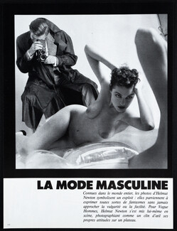 Helmut Newton 1982 La Mode Masculine I, Saint Laurent Rive Gauche, Nude, Helmut Newton Self Portrait