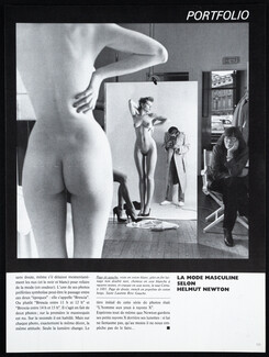 Helmut Newton 1982 La Mode Masculine III, Saint Laurent Rive Gauche, Nude, Helmut Newton Self Portrait