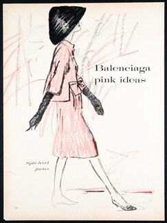 Balenciaga 1960 Pink ideas, René Bouché